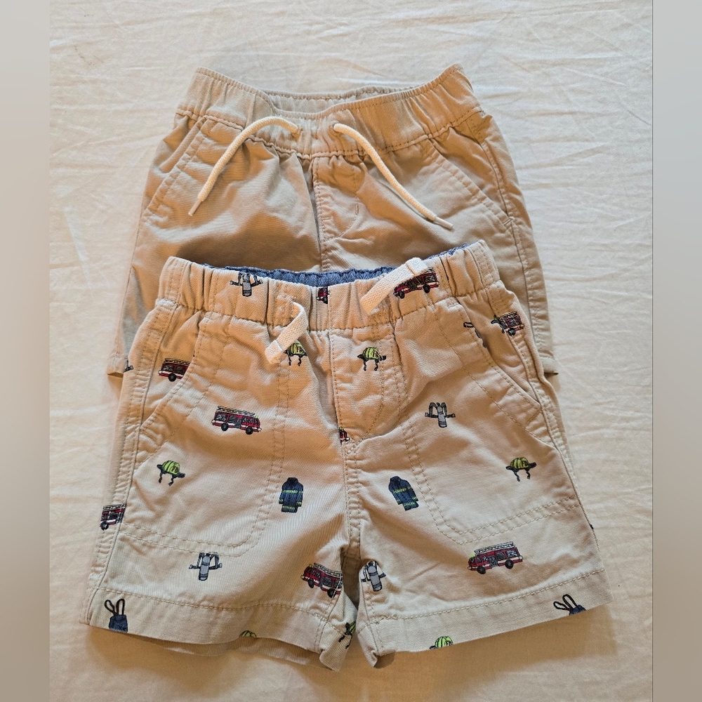 GAP Kids Tan and Beige Patterned Shorts